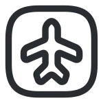 Airplane Square SVG Icon